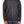 Person wearing a black zip-up hoodie on a white background