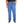 Blue pants worn by a person on a white background