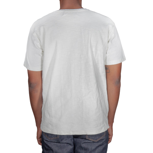 model wearing tee