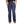 Person wearing dark blue jeans on a white background