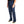 Person wearing navy blue pants on a white background