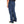 Navy blue pants worn by a person on a white background