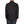 Person wearing a black speckled shirt on a white background