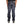 Person wearing dark blue jeans on a white background