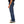 Person wearing blue jeans on a white background
