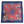 A red and blue bandana with a rotary print featuring horses cowboy and the brand 'Left Field'.