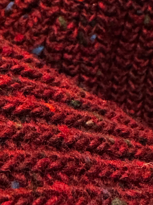 Close-up of red textured fabric
