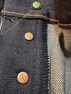 Chelsea Vidalia Mills 14 oz Indigo Selvedge(last of the dark blue indigo run)