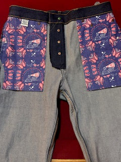 Chelsea Vidalia Mills 14 oz Indigo Selvedge(last of the dark blue indigo run)