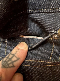 Chelsea Vidalia Mills 14 oz Indigo Selvedge(last of the dark blue indigo run)