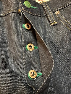 Chelsea Vidalia Mills 14 oz Indigo Selvedge(last of the dark blue indigo run)