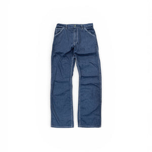 Blue jeans on a white background
