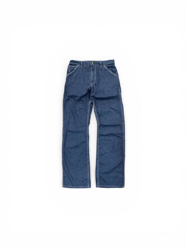 Blue jeans on a white background