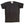 A black crew neck t-shirt with a tag visible at the neckline, laid flat on a plain surface.