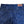Close-up of blue jeans with a brand label on a white background