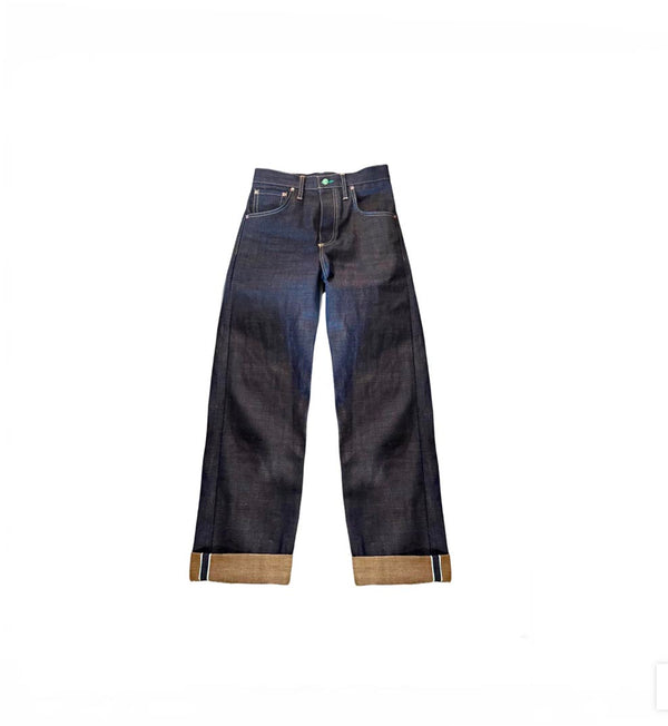Pre Order eta 9/15  Buckle Back 15.5 oz Indigo/Kakishibu Denim, El Ranchero Jeans. Same denim and fit as the one we made last year.