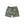 A pair of camouflage print shorts with a green, brown, and beige camo pattern, laid flat against a white background.
