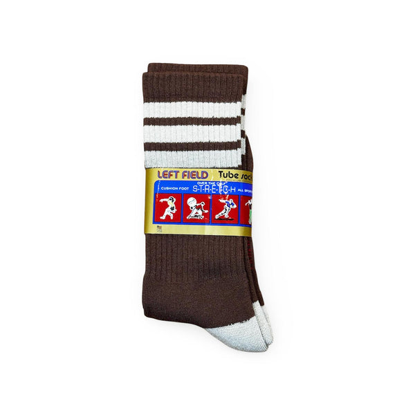 Chocolate Striped Bamboo Tube Socks