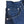 Close-up of blue denim jeans with stitching details on a white background