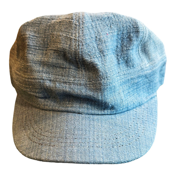 Natural Indigo hand loomed Engineer cap