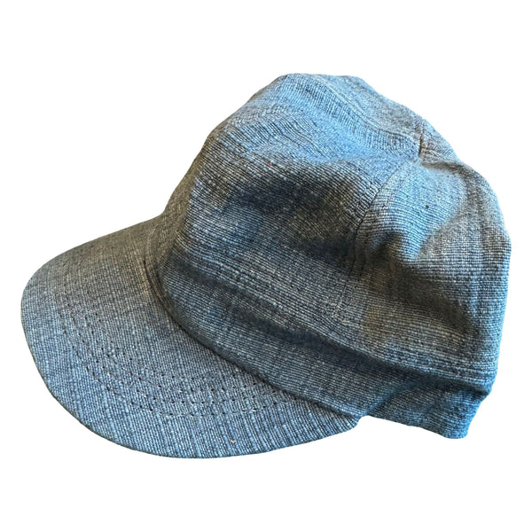 Natural Indigo hand loomed Engineer cap