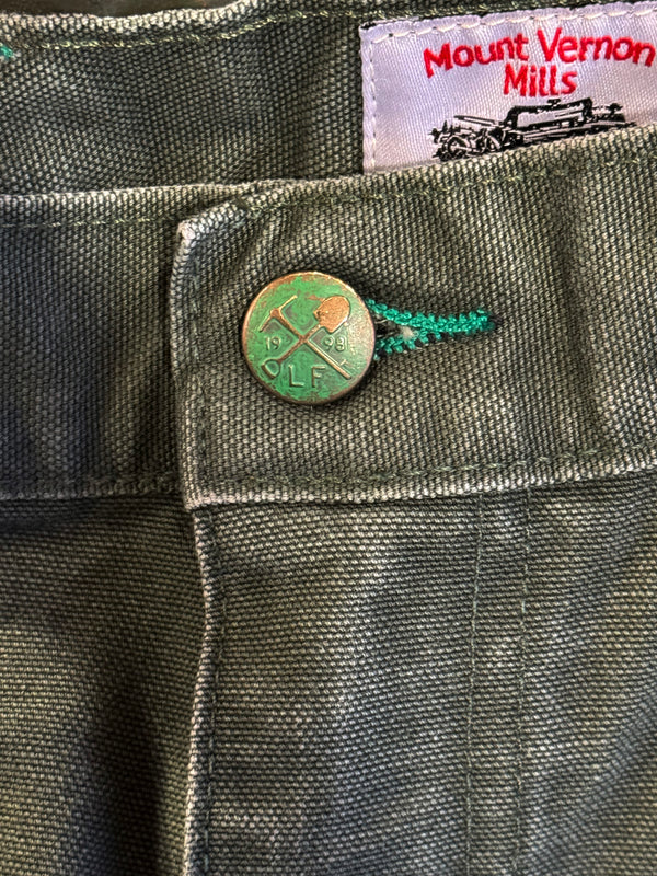 Olive Double Knee Button