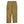 A pair of beige chino pants with front and back patch pockets, high rise, and long button front fly.
