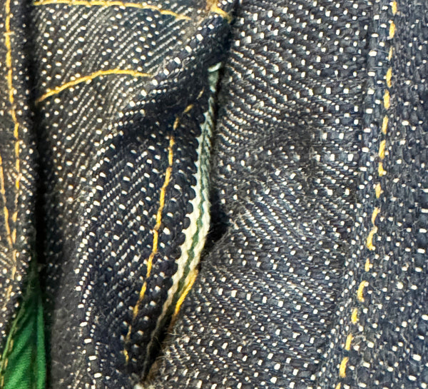 Coin pocket selvedge
