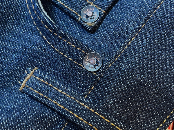 Chelsea Vidalia Mills 14 oz Indigo Selvedge(last of the dark blue indigo run)