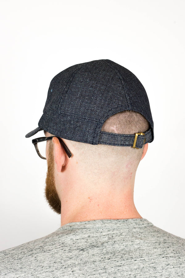 Indigo Herringbone Engineer cap