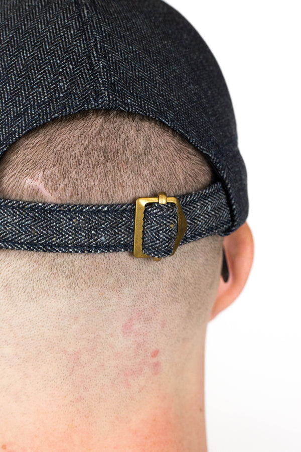 Indigo Herringbone Engineer cap