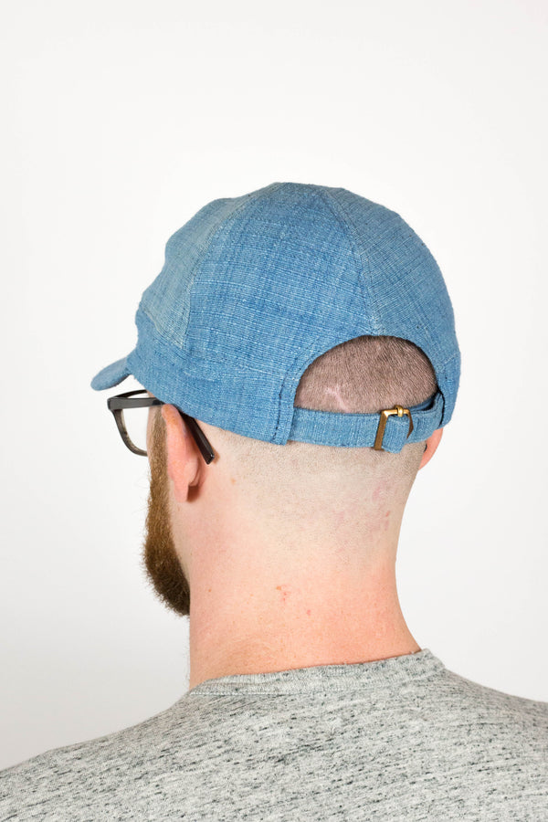 Natural Indigo hand loomed Engineer cap