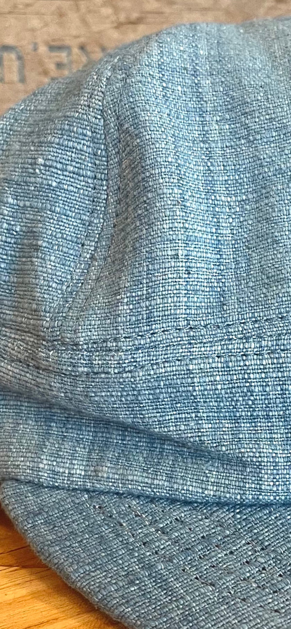 Natural Indigo hand loomed Engineer cap