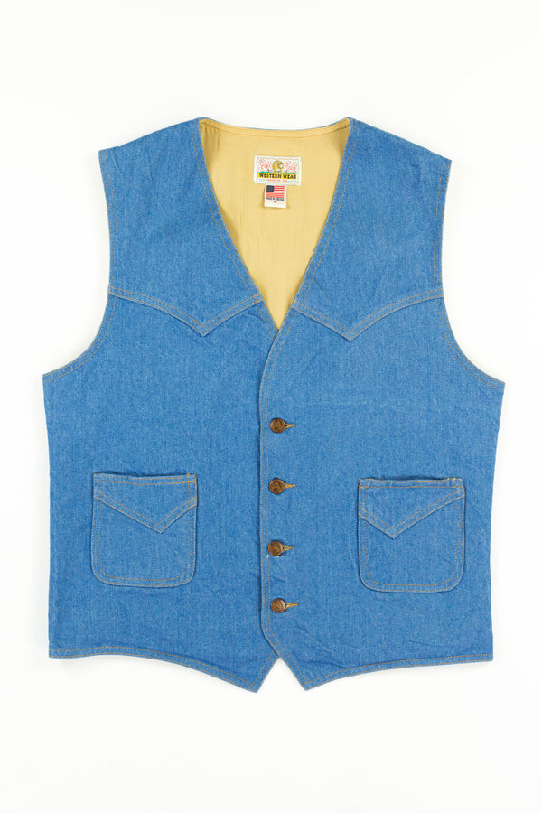 14 oz Mt Vernon Mills Rodeo Denim Western Vest