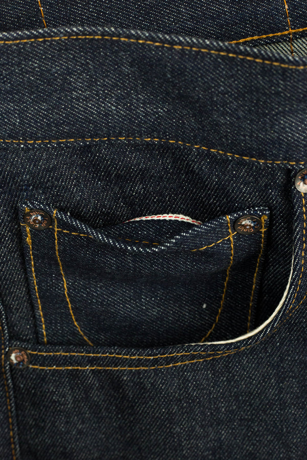Chelsea Vidalia Mills 14 oz Indigo Selvedge(last of the dark blue indigo run)
