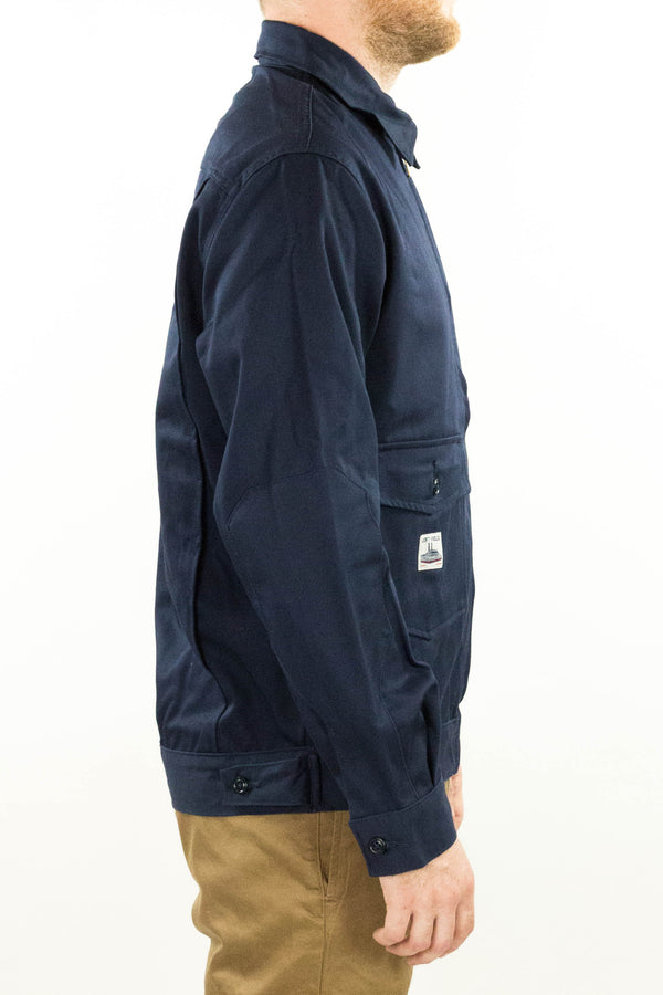 navy garage jacket