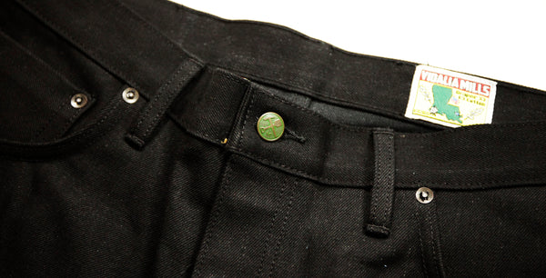 Greaser Black Maria Vidalia Mills 14 oz Selvedge Sulphur Denim* deadstock, no more black.