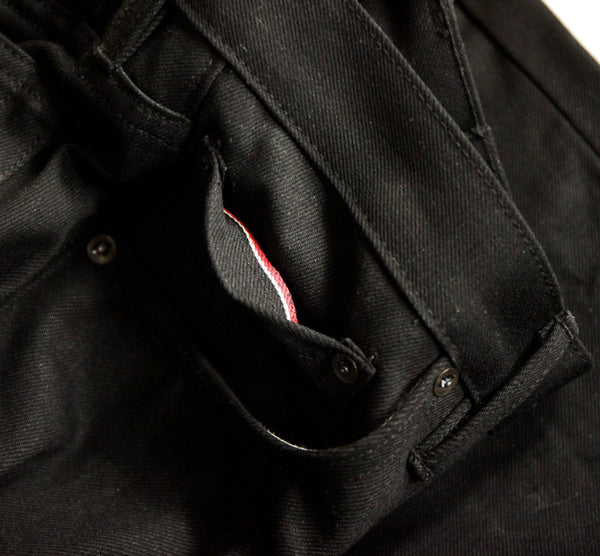 Chelsea Black Maria Vidalia Mills 14 oz selvedge Sulphur Dyed Denim  **Size up 1" in the waist(deadstock, no more black)