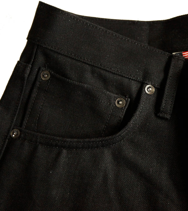 Chelsea Black Maria Vidalia Mills 14 oz selvedge Sulphur Dyed Denim  **Size up 1" in the waist(deadstock, no more black)