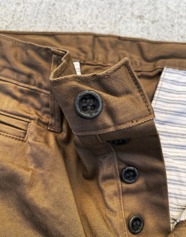 Coal Miner Dark Khaki 9 oz Japanese stretch sateen twill