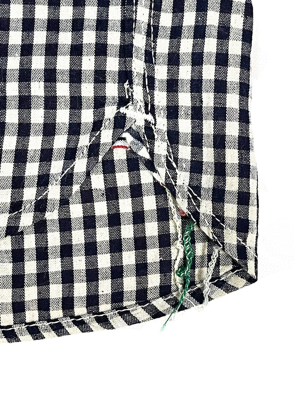 Nihon Menpu linen/cotton selvedge Indigo gingham Dust Bowl Workshirt
